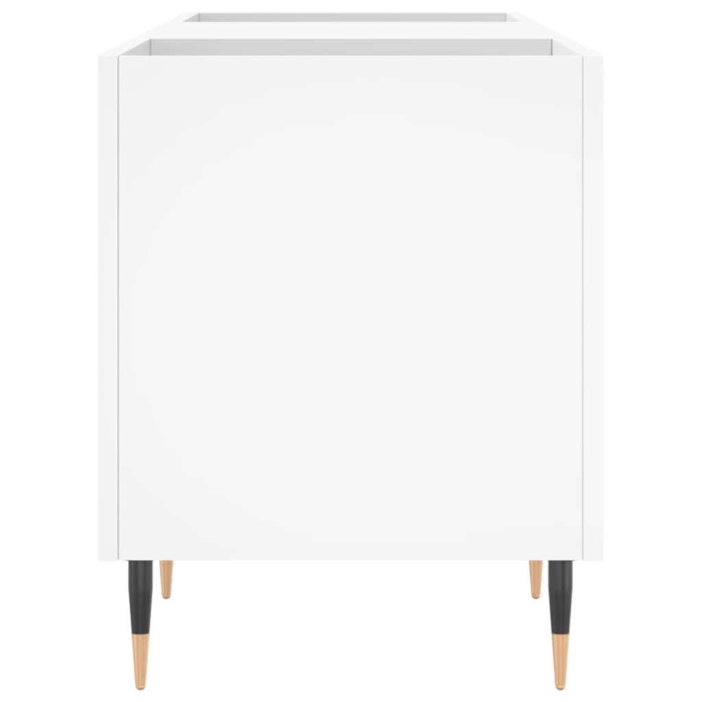 vidaXL Mueble para discos madera contrachapada blanco 121x38x48 cm - Image 5