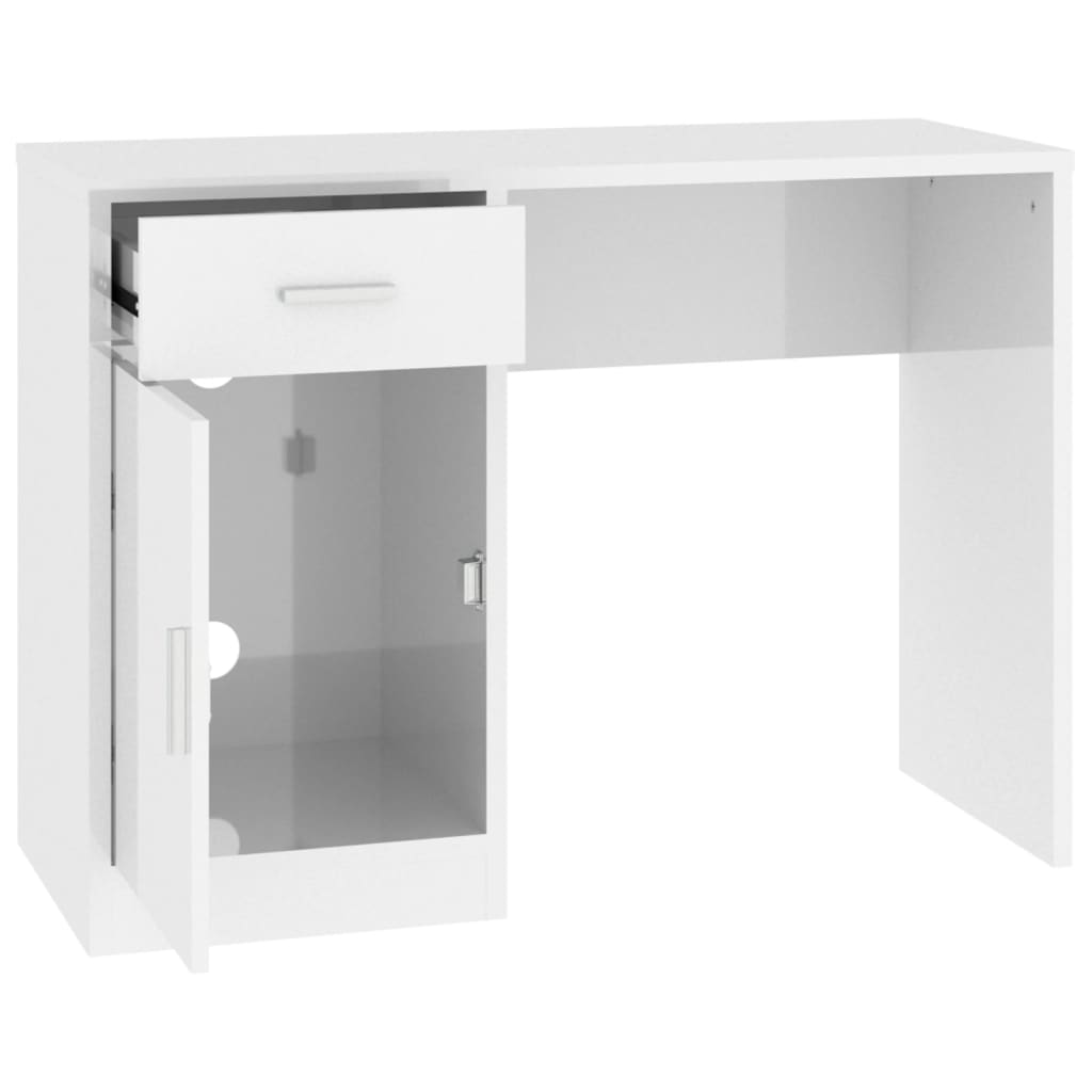 vidaXL Escritorio con cajón y armario contrachapada 100x40x73 cm - Image 6