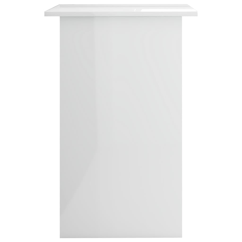 vidaXL Escritorio de madera contrachapada blanco brillo 90x50x74 cm - Image 5
