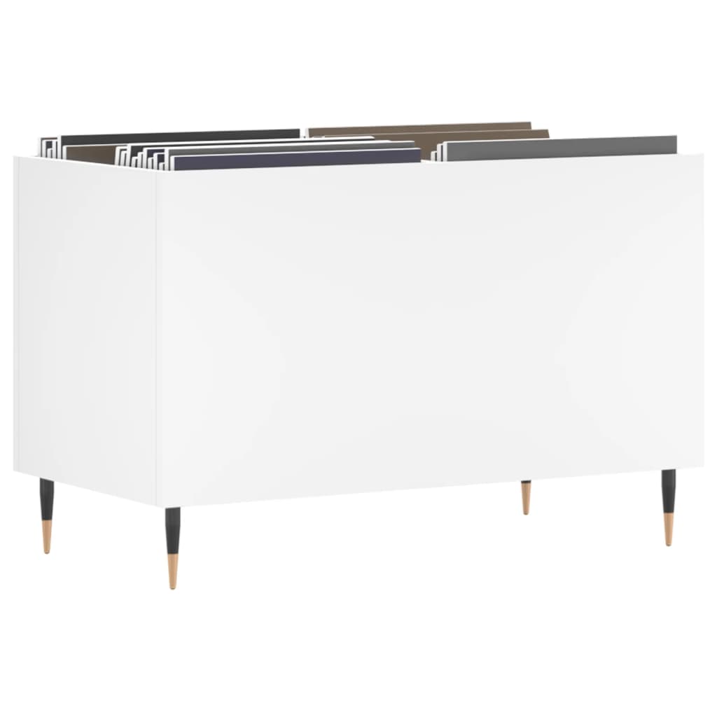 vidaXL Mueble para discos madera contrachapada blanco 74,5x38x48 cm - Image 3