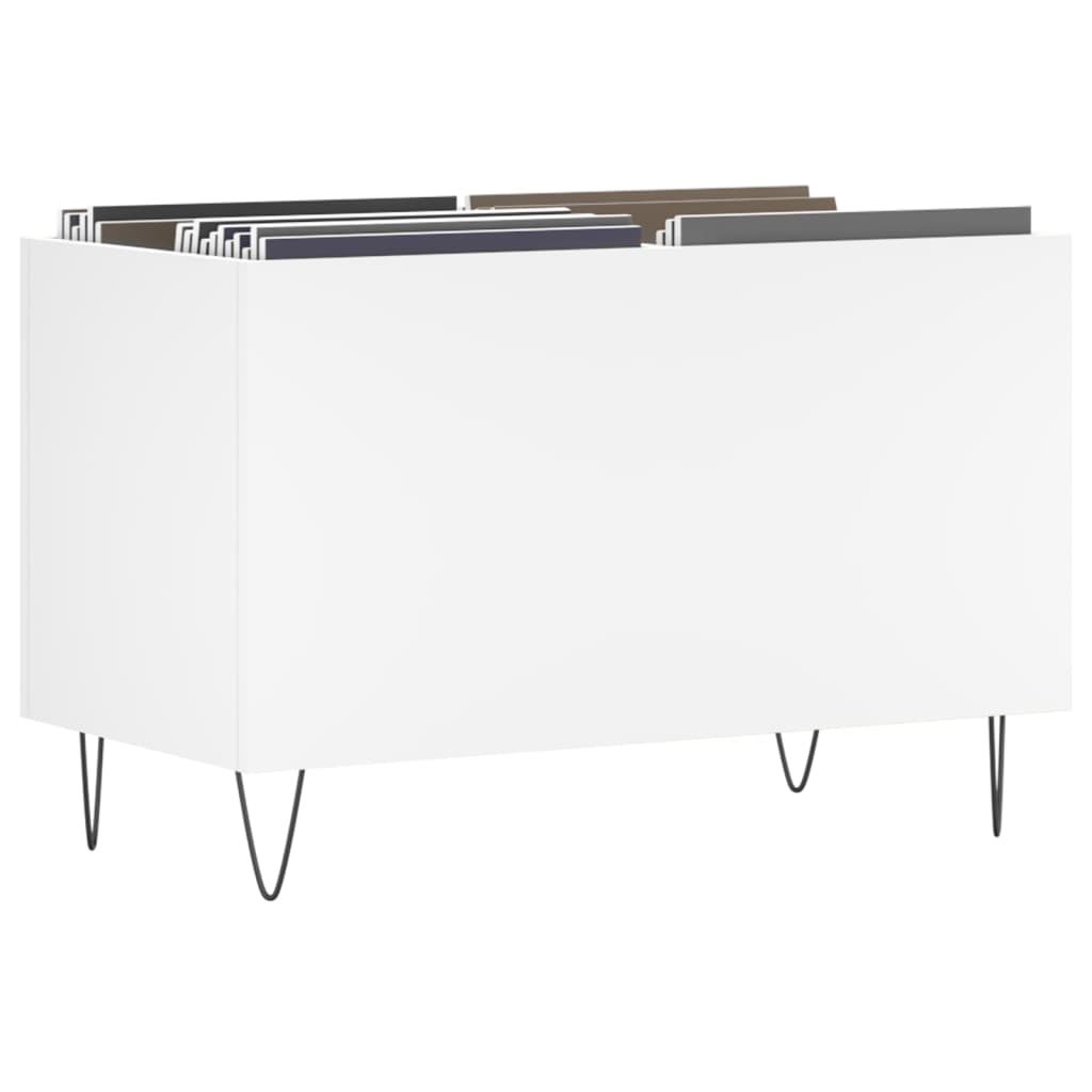 vidaXL Mueble para discos madera contrachapada blanco 74,5x38x48 cm - Image 3