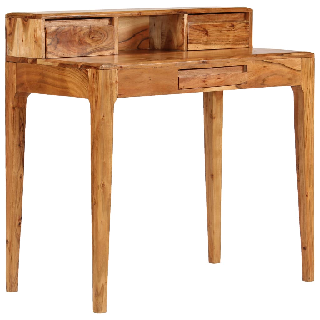 vidaXL Escritorio con cajones madera maciza 88x50x90 cm