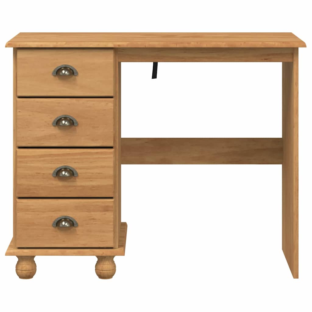 vidaXL Escritorio ASKIM Marrón 95 x 40 x 75 cm Madera maciza de pino - Image 5