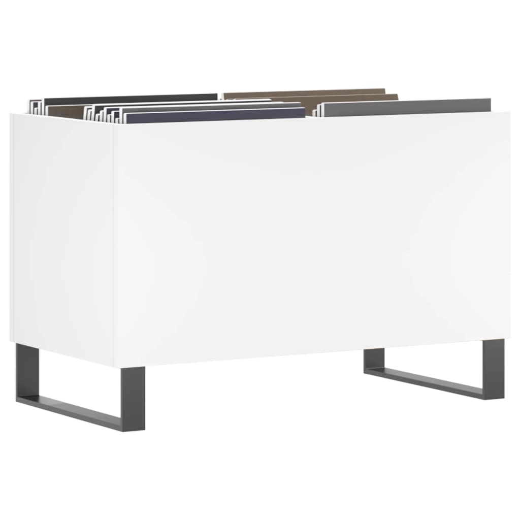 vidaXL Mueble para discos madera contrachapada blanco 74,5x38x48 cm - Image 3