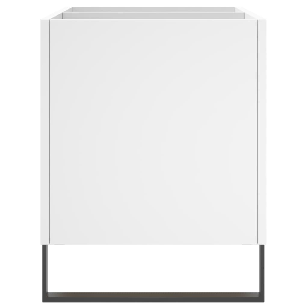 vidaXL Mueble para discos madera contrachapada blanco 74,5x38x48 cm - Image 5