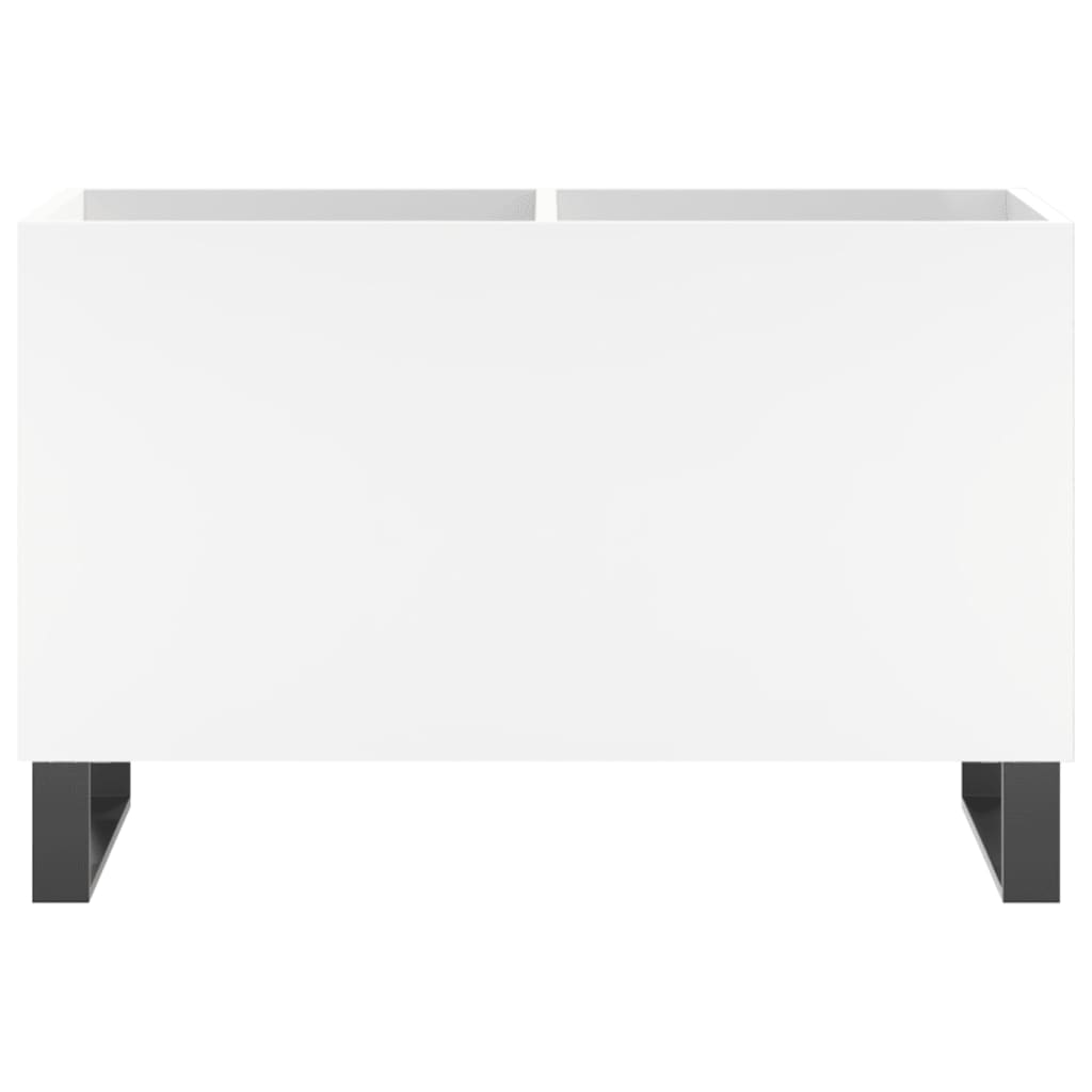 vidaXL Mueble para discos madera contrachapada blanco 74,5x38x48 cm - Image 4
