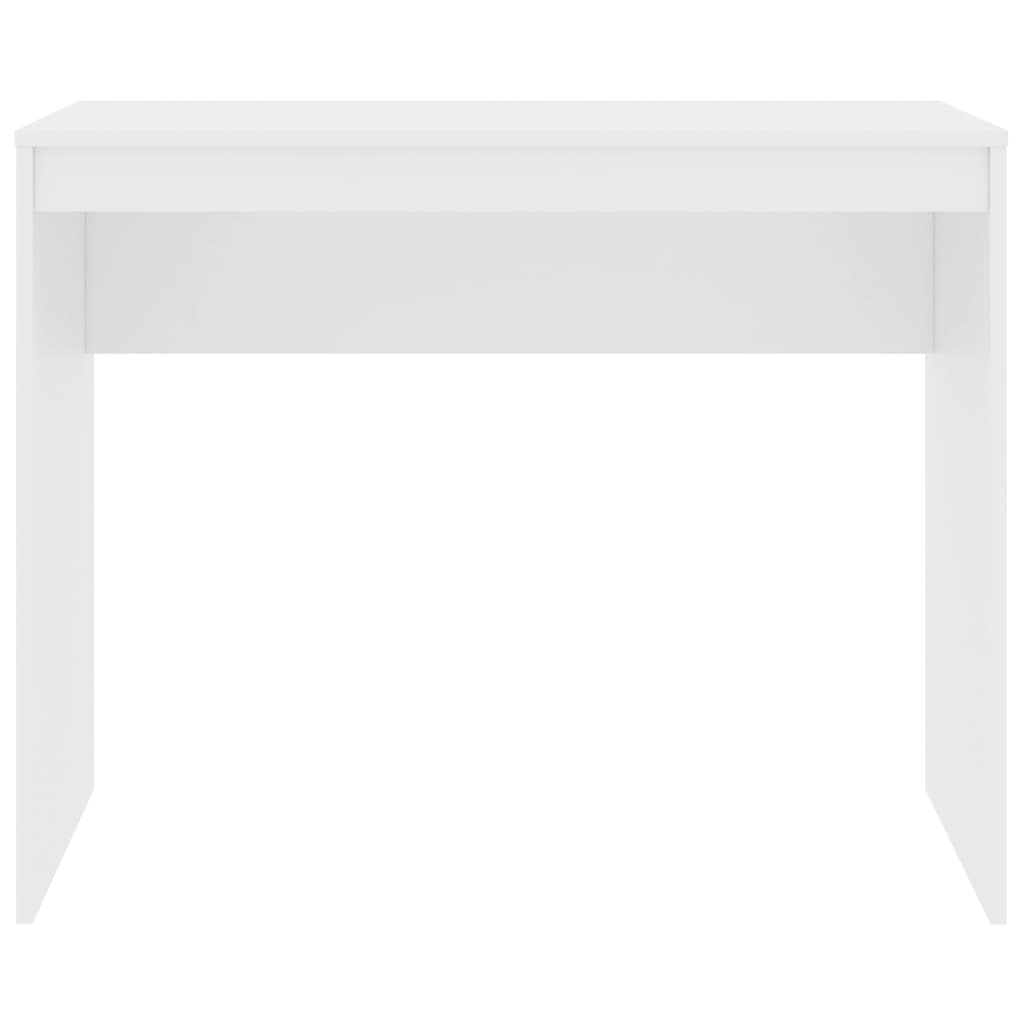 vidaXL Escritorio de madera contrachapada blanco 90x40x72 cm - Image 4
