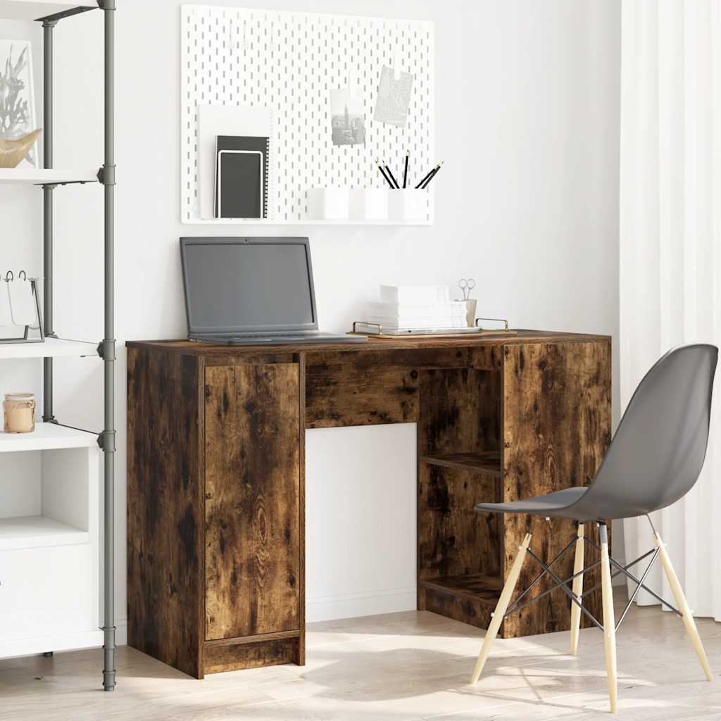 vidaXL Escritorio roble ahumado 120x42x76 cm madera de ingeniería