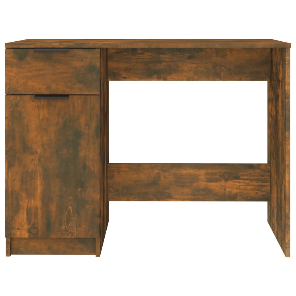 vidaXL Escritorio madera contrachapada roble ahumado 100x50x75 cm - Image 6