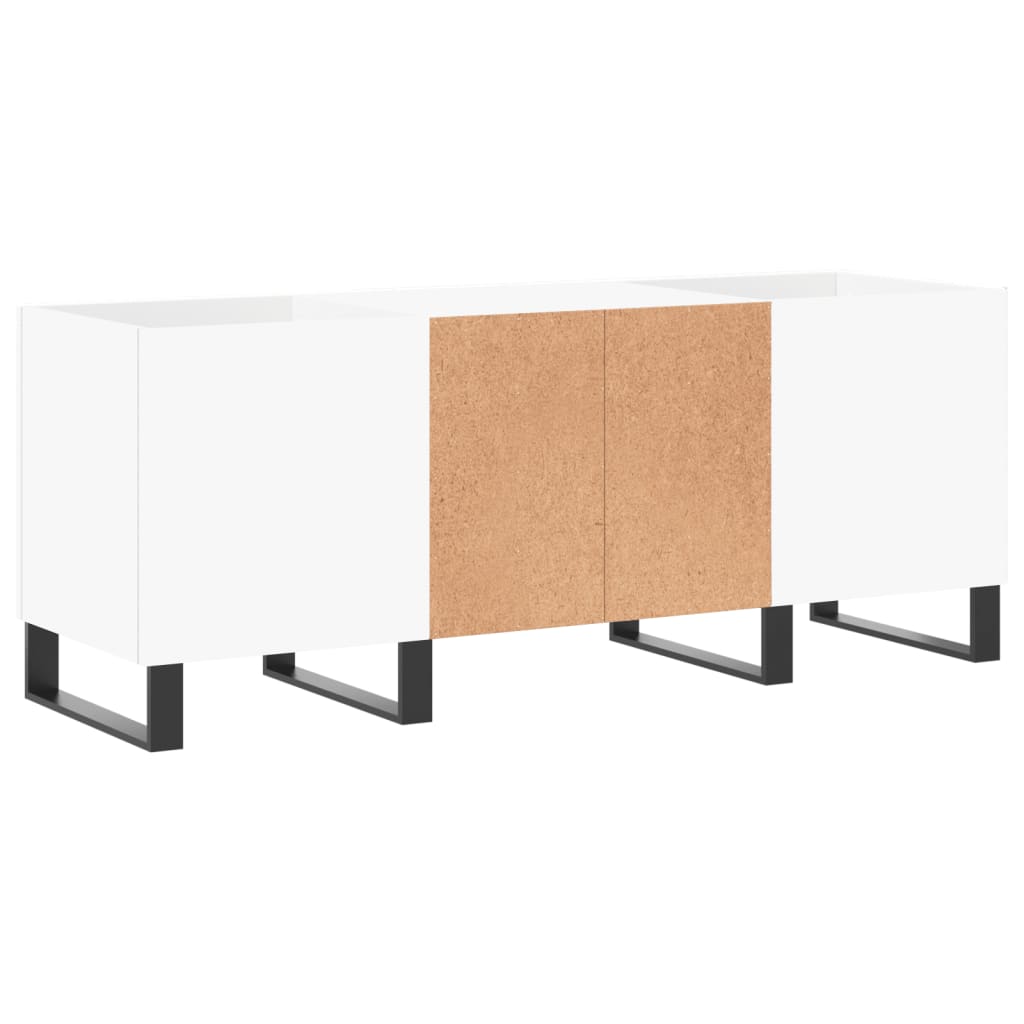 vidaXL Mueble para discos madera contrachapada blanco 121x38x48 cm - Image 6