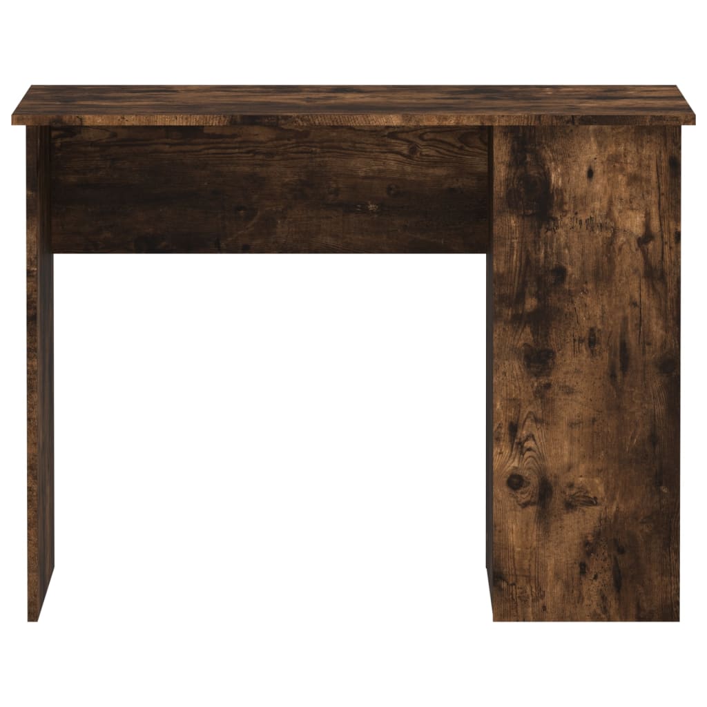 vidaXL Escritorio de madera contrachapada roble ahumado 100x55x75 cm - Image 4