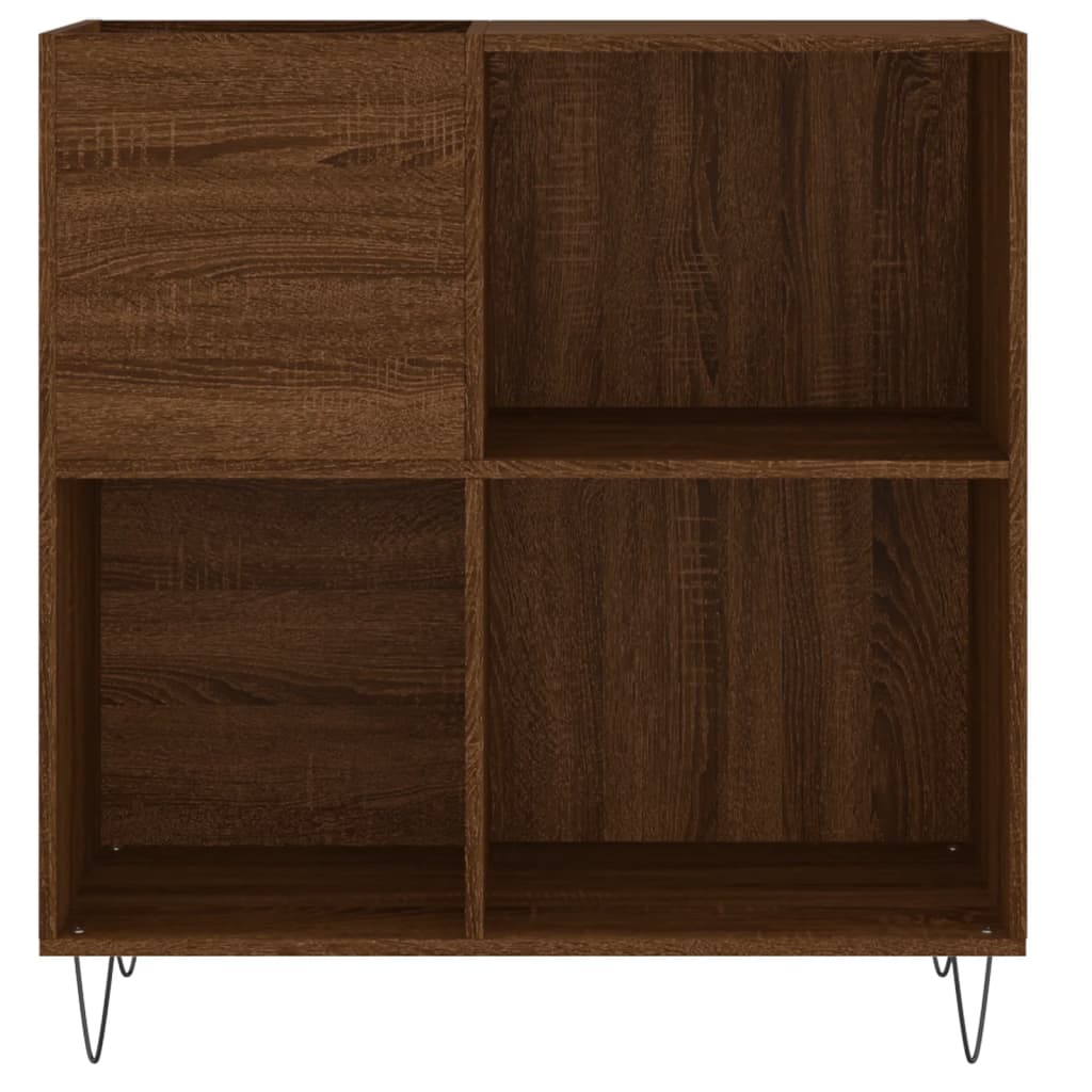 vidaXL Mueble discos madera contrachapada roble marrón 84,5x38x89 cm - Image 4