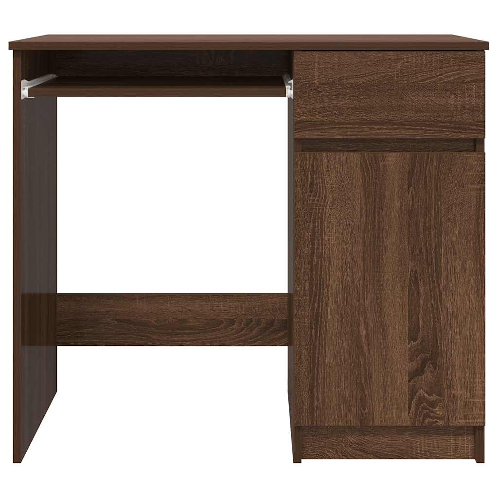 vidaXL Escritorio roble marrón 86x49x76 cm madera de ingeniería - Image 6