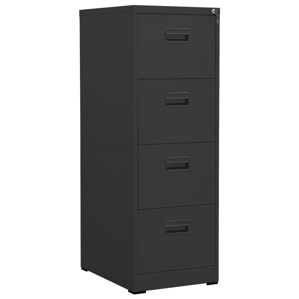 vidaXL Armario archivador de acero antracita 46x62x133 cm