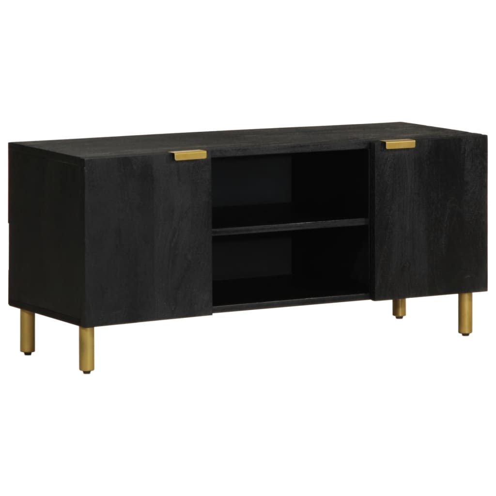 vidaXL Mueble de TV madera de ingeniería negro 105x33x46 cm