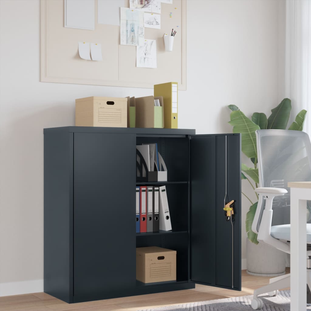 vidaXL Armario archivador de acero gris antracita 90x40x105 cm