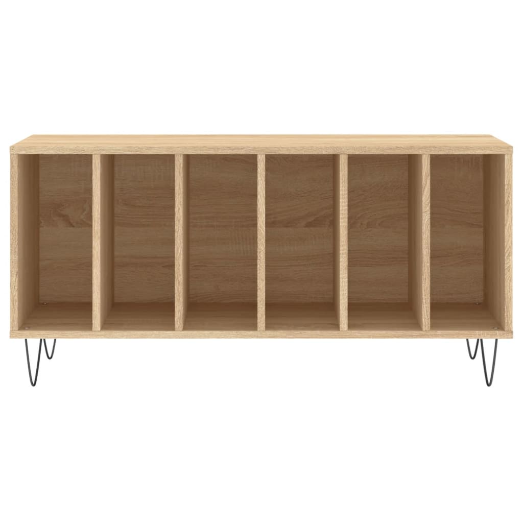 vidaXL Mueble discos madera contrachapada roble Sonoma 100x38x48 cm - Image 4
