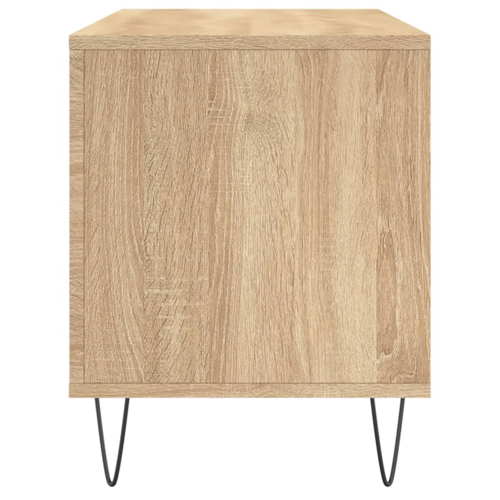 vidaXL Mueble discos madera contrachapada roble Sonoma 100x38x48 cm - Image 5