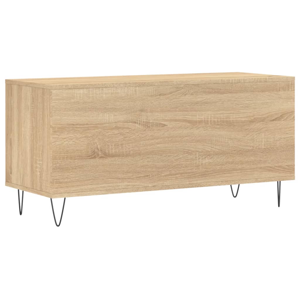 vidaXL Mueble discos madera contrachapada roble Sonoma 100x38x48 cm - Image 6