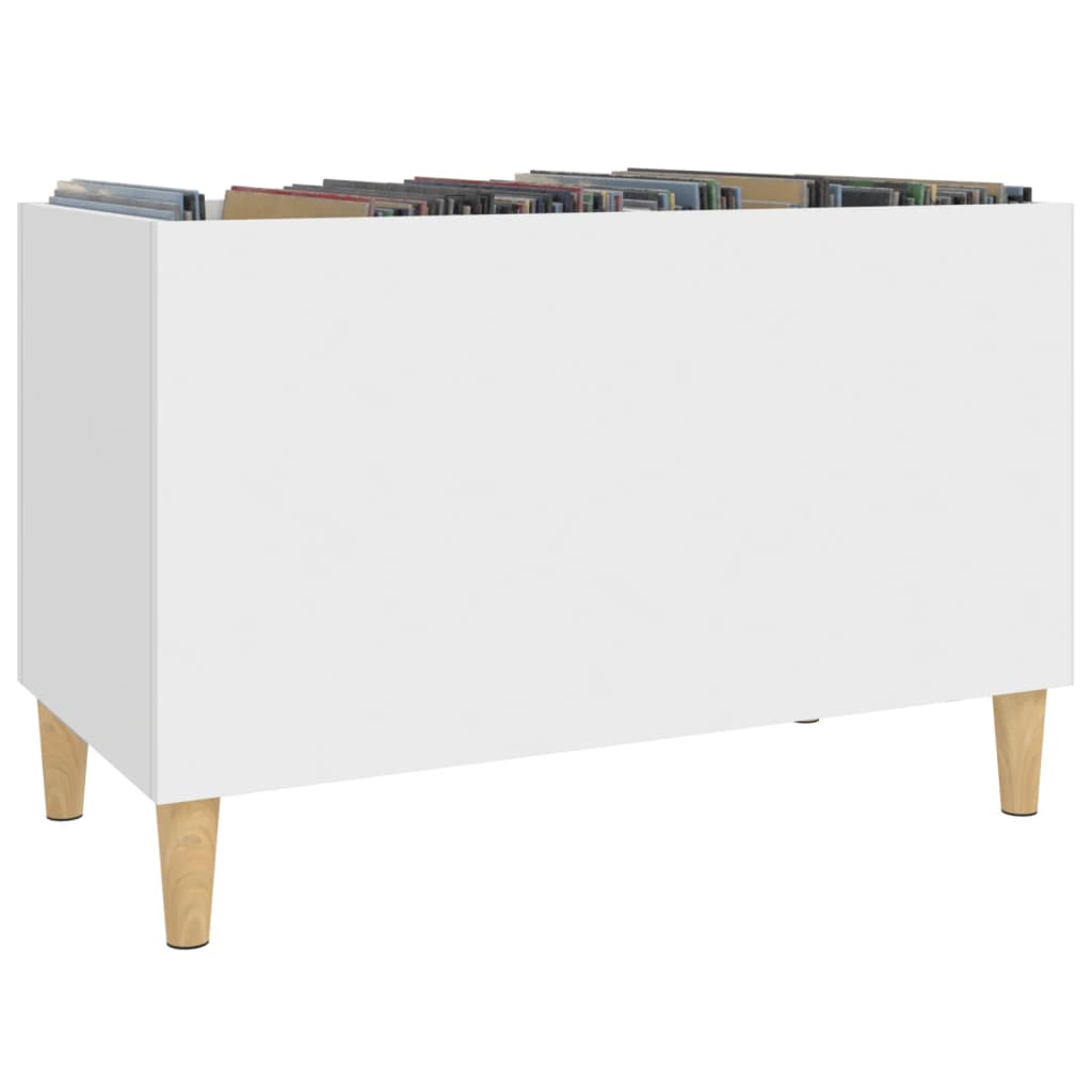vidaXL Mueble para discos madera contrachapada blanco 74,5x38x48 cm - Image 4