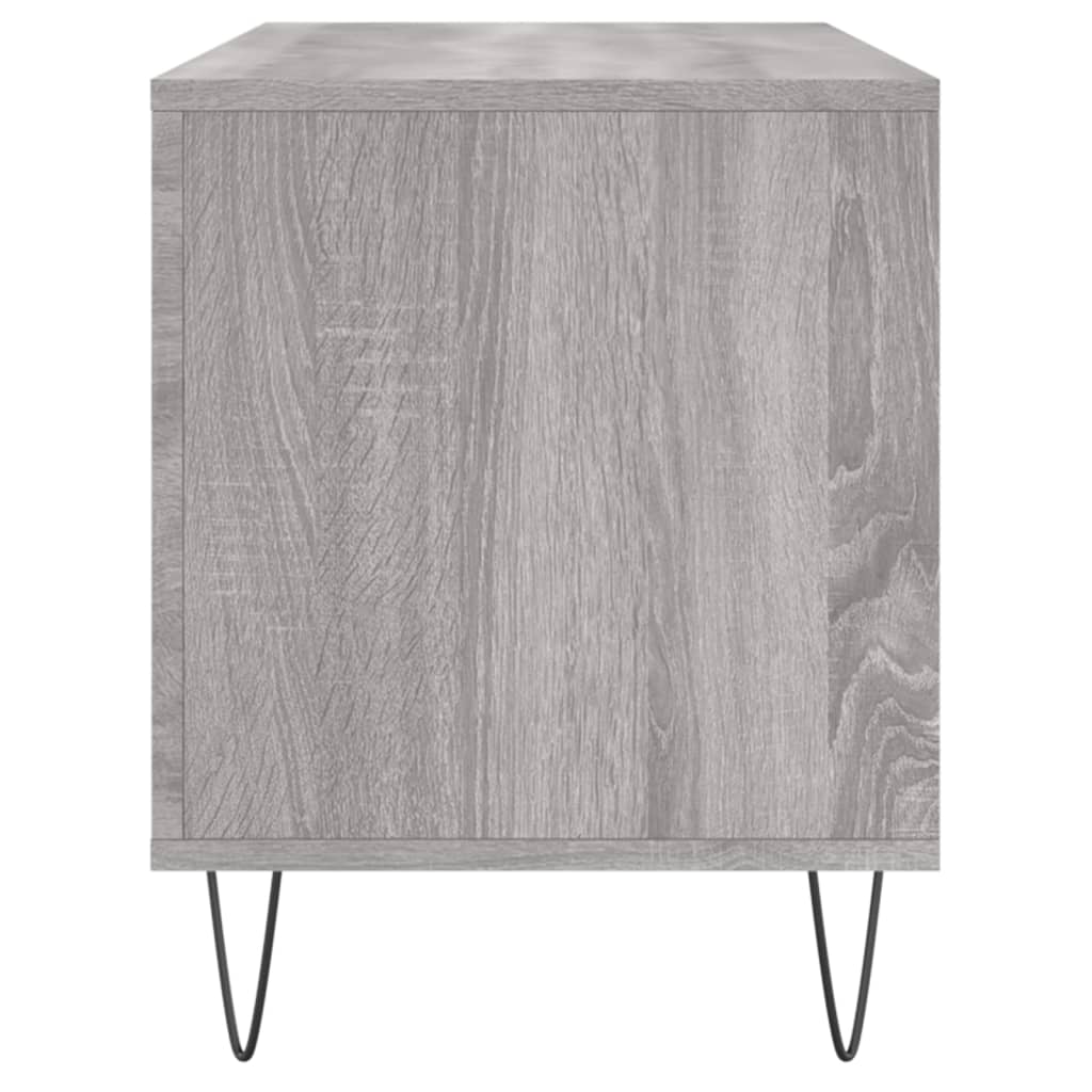 vidaXL Mueble para discos madera contrachapada gris Sonoma 100x38x48cm - Image 5