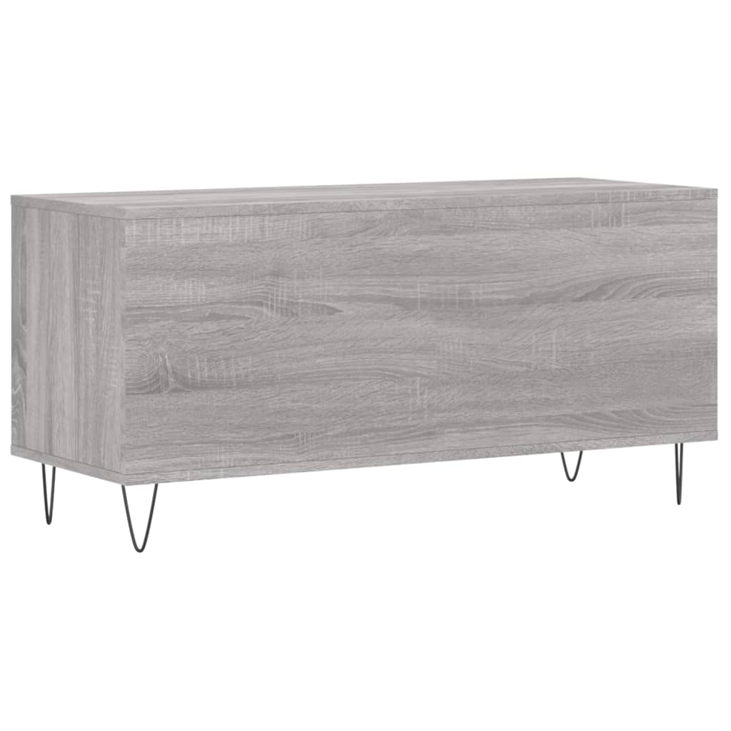 vidaXL Mueble para discos madera contrachapada gris Sonoma 100x38x48cm - Image 6