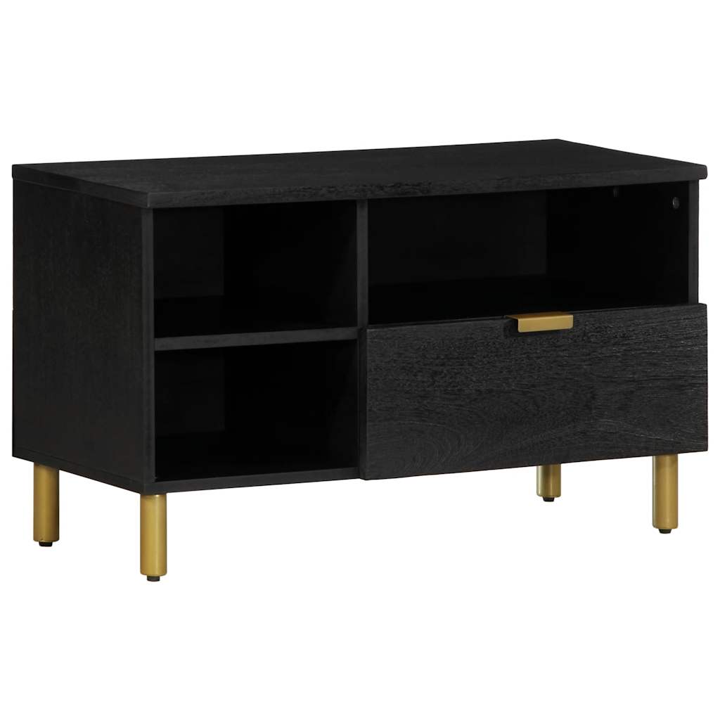 vidaXL Mueble de TV madera de ingeniería negro 80x33x46 cm