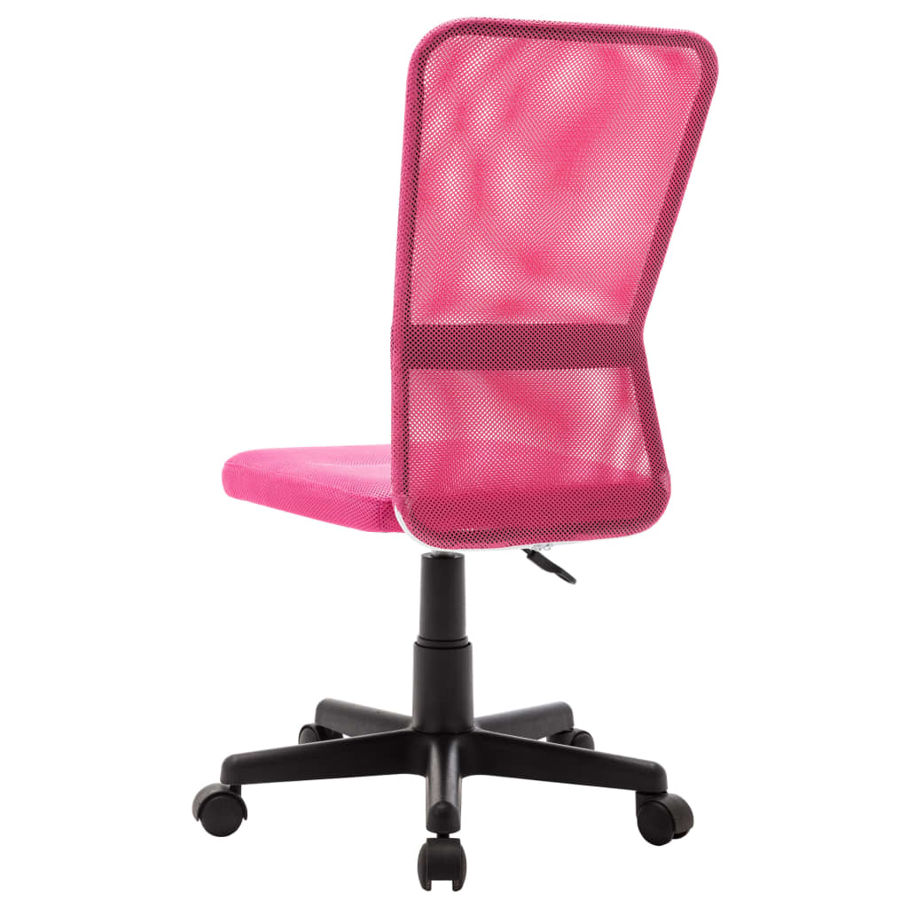 vidaXL Silla de oficina de tela de malla rosa 44x52x100 cm - Image 3