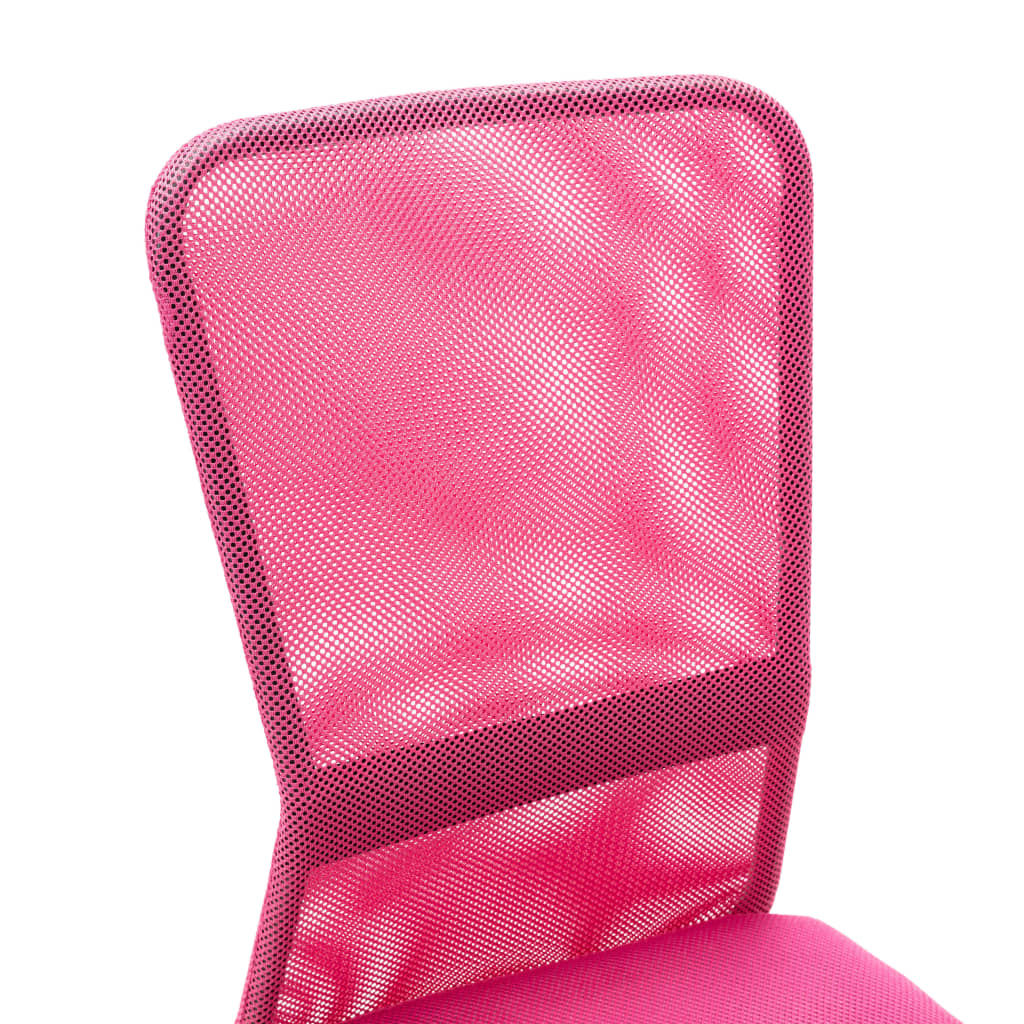 vidaXL Silla de oficina de tela de malla rosa 44x52x100 cm - Image 5