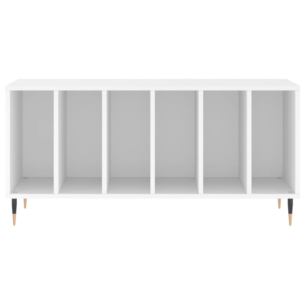 vidaXL Mueble para discos madera contrachapada blanco 100x38x48 cm - Image 4