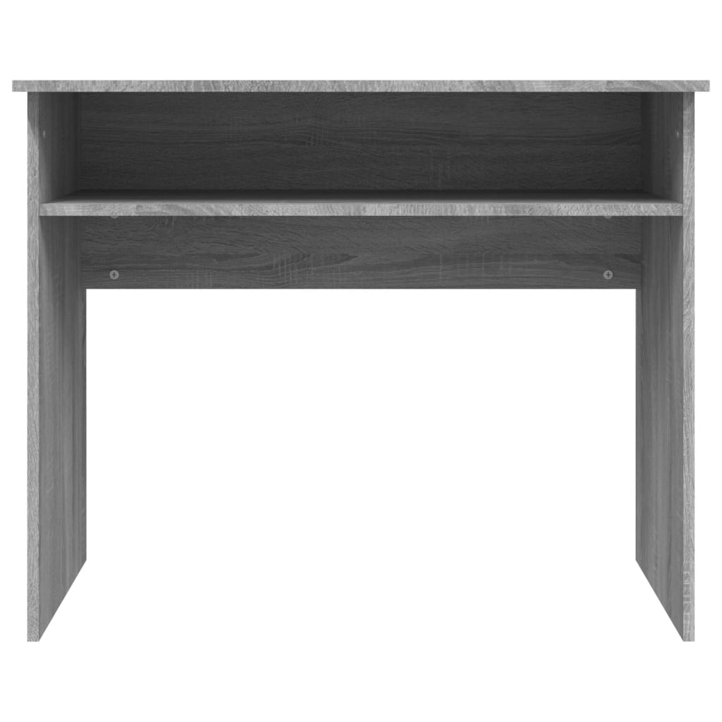 vidaXL Escritorio de madera contrachapada gris Sonoma 90x50x74 cm - Image 4