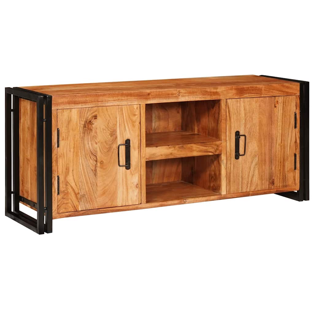 vidaXL Gabinete de TV Marrón 120 x 30 x 50 cm madera maciza de acacia