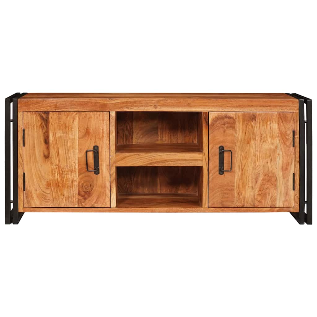 vidaXL Gabinete de TV Marrón 120 x 30 x 50 cm madera maciza de acacia - Image 5
