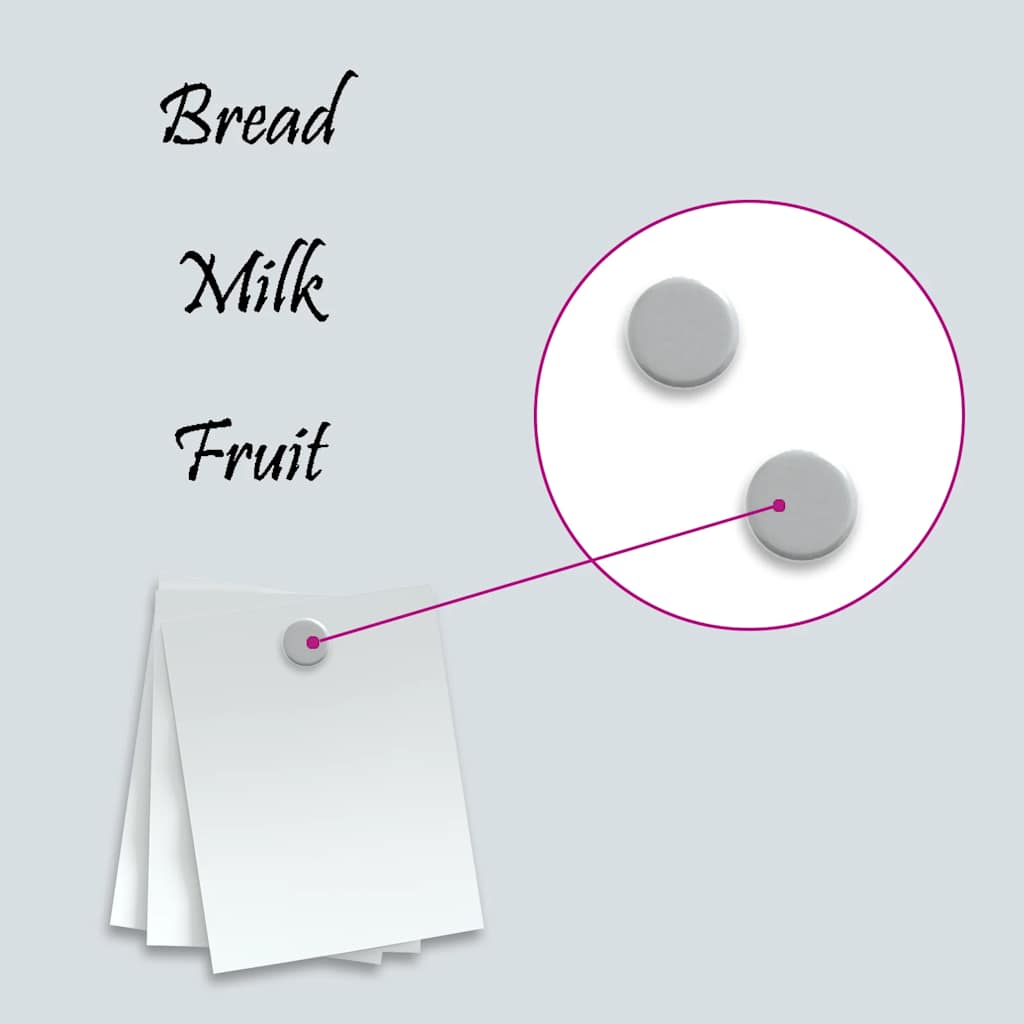 vidaXL Pizarra magnética de pared vidrio templado blanco 80x30 cm - Image 5