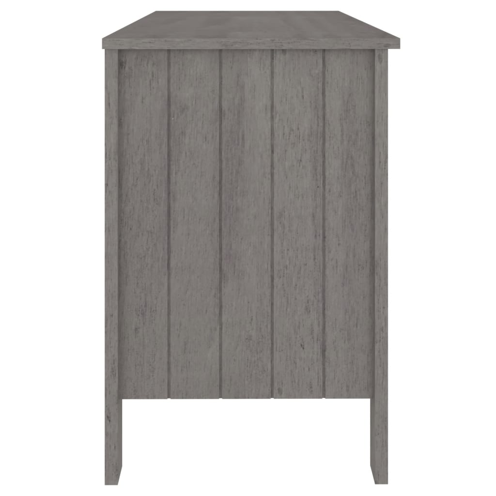 vidaXL Escritorio HAMAR madera maciza de pino gris claro 113x50x75 cm - Image 6