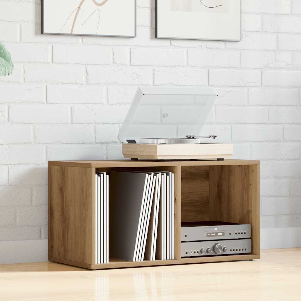 vidaXL Caja de almacenaje madera ingeniería roble artisan 69,5x34x36cm