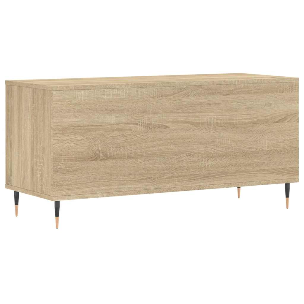 vidaXL Mueble discos madera contrachapada roble Sonoma 100x38x48 cm - Image 6