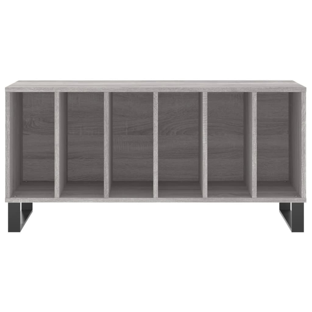 vidaXL Mueble para discos madera contrachapada gris Sonoma 100x38x48cm - Image 4