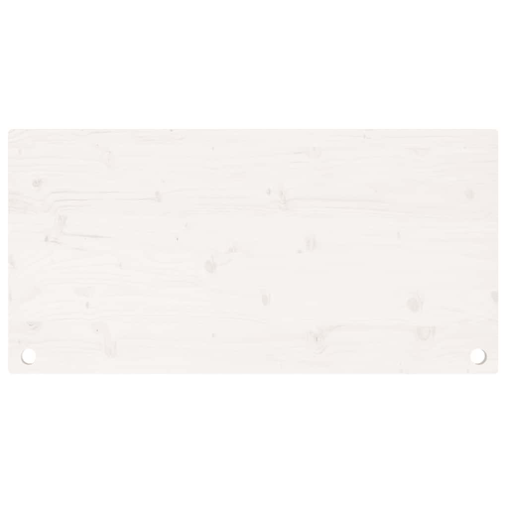 vidaXL Tablero de escritorio madera maciza pino blanco 100x50x2,5 cm - Image 5