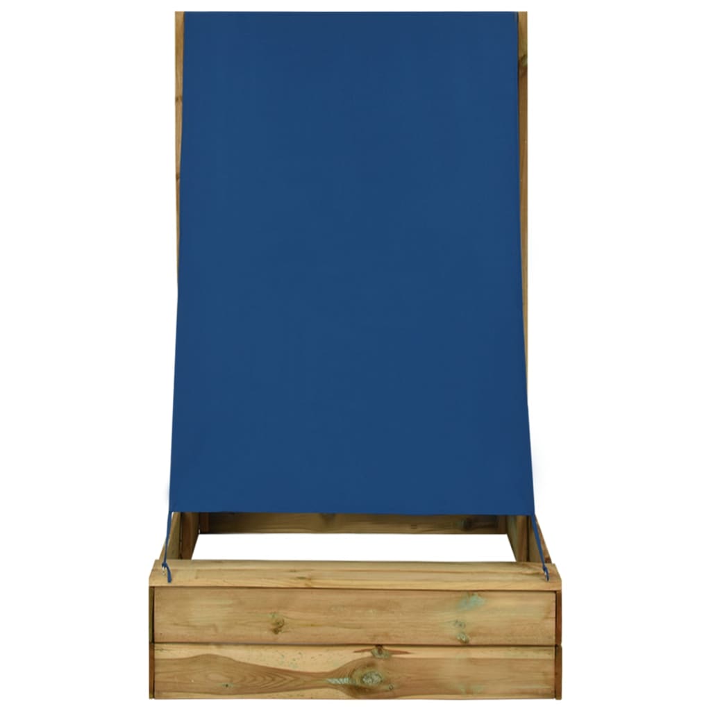 vidaXL Arenero con tejado de madera de pino impregnada 80x60x97,5 cm - Image 3