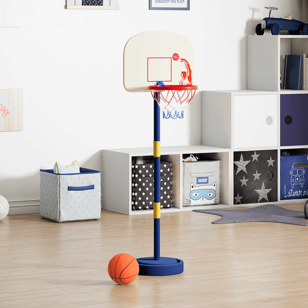 vidaXL Canasta de baloncesto ajustable con pelota y bomba 90/121 cm