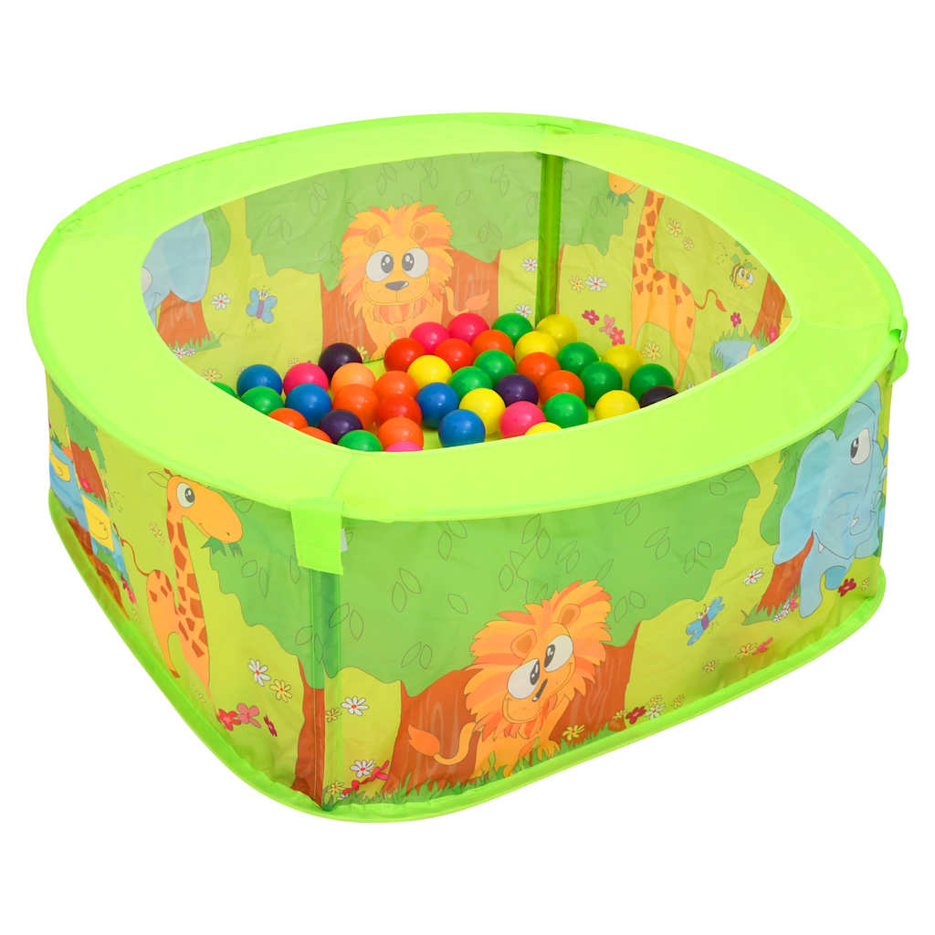 vidaXL Piscina de bolas con 50 bolas para niños 75x75x32 cm
