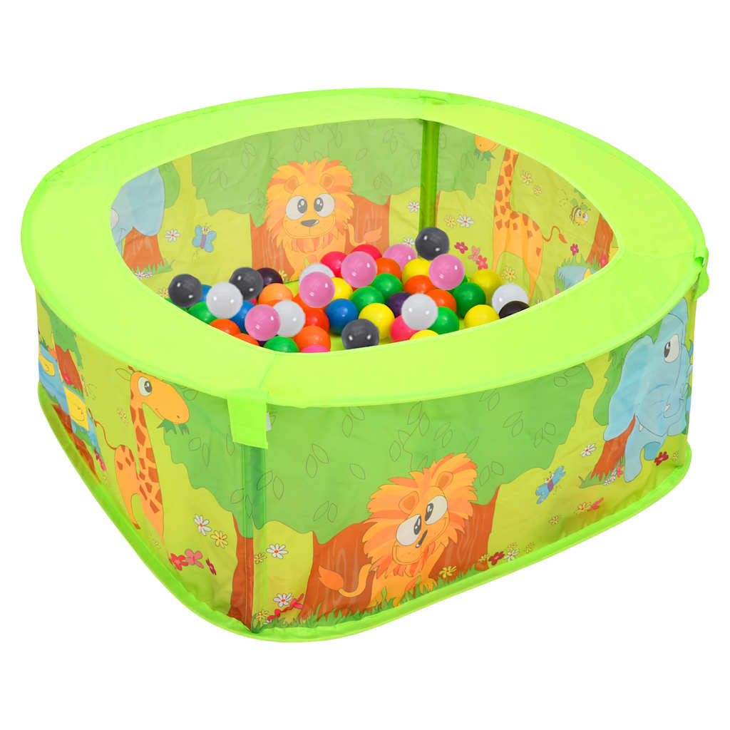 vidaXL Piscina de bolas para niños con 300 bolas 75x75x32 cm