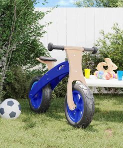 vidaXL Bicicleta sin pedales para niños con neumáticos de aire azul