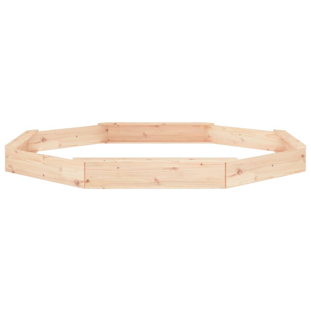 vidaXL Arenero con asientos octógono madera maciza de pino - Image 5