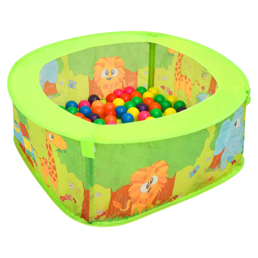 vidaXL Piscina de bolas para niños con 300 bolas 75x75x32 cm