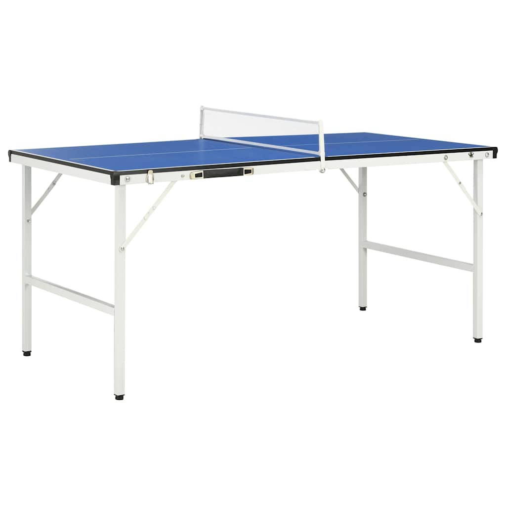 vidaXL Mesa de ping pong de 1,52 m con red (152 x 76 x 66 cm), color azul
