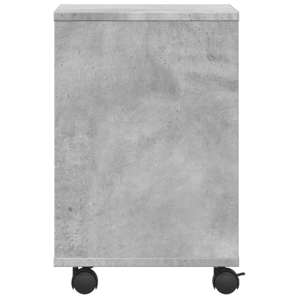 vidaXL Soporte para impresora con ruedas gris hormigón 41x32x48 cm - Image 6