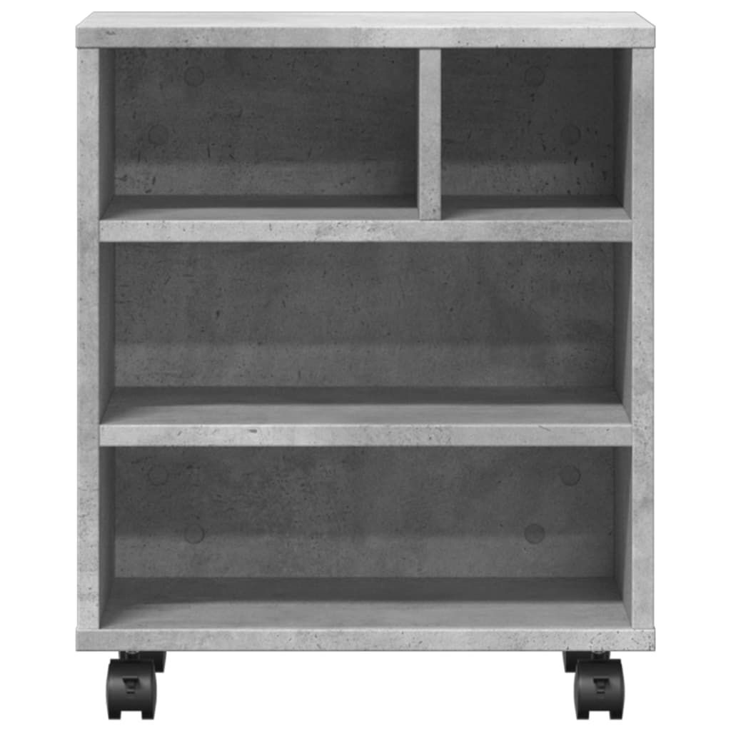 vidaXL Soporte para impresora con ruedas gris hormigón 41x32x48 cm - Image 5