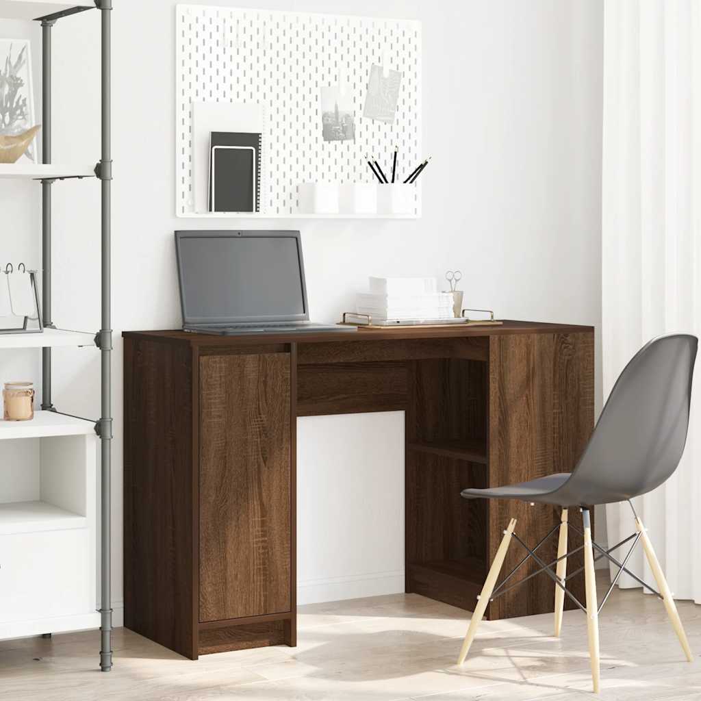 vidaXL Escritorio roble marrón 120x42x76 cm madera de ingeniería